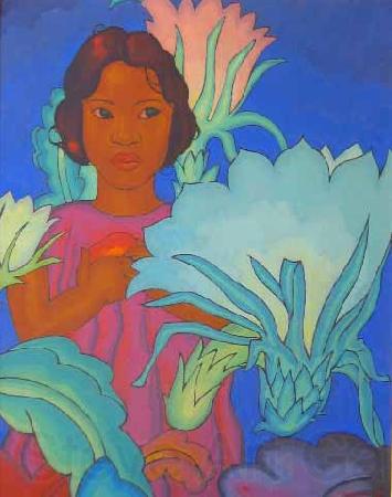 Arman Manookian Polynesian Girl Norge oil painting art